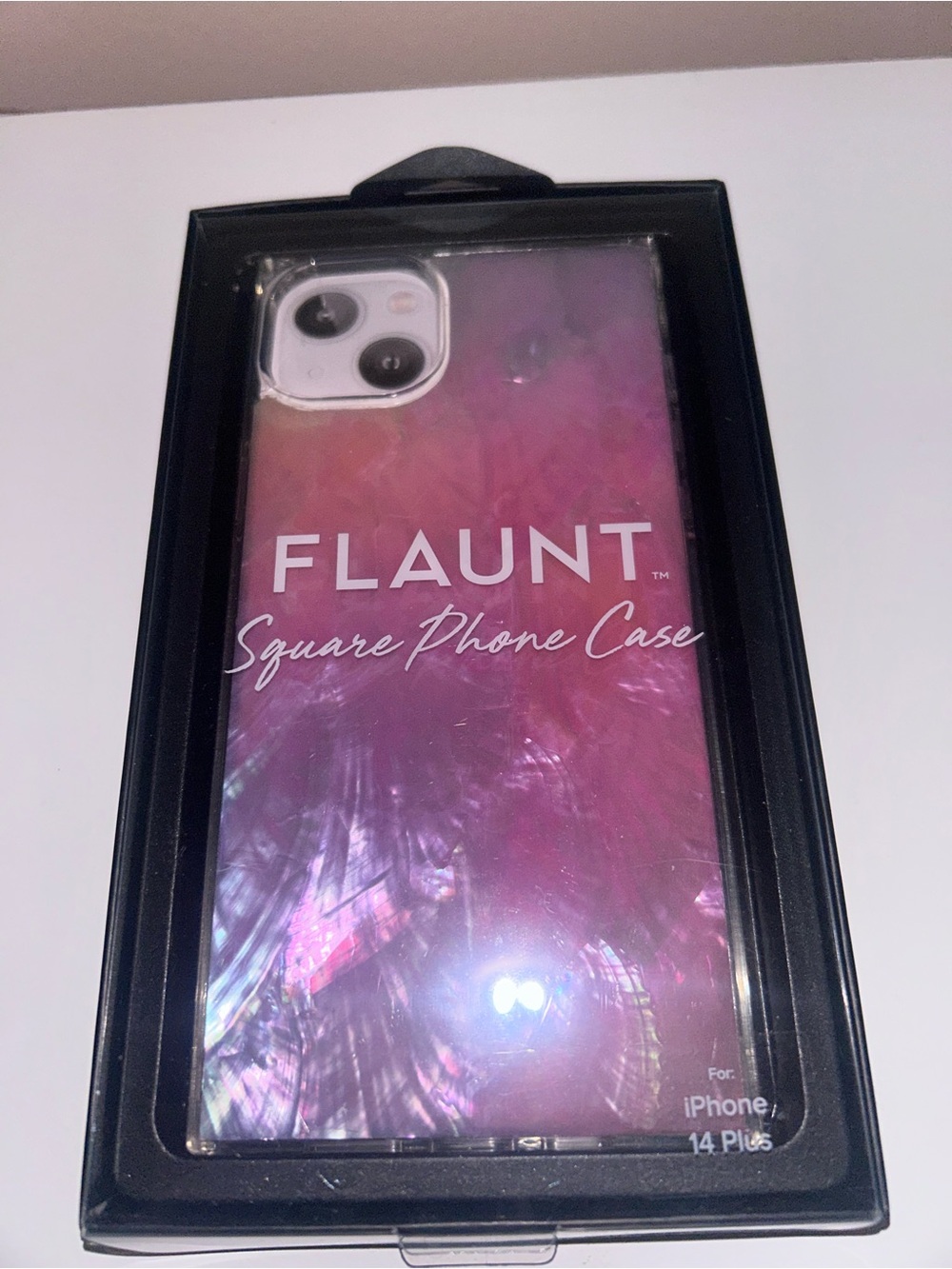 Flaunt Iridescent Pink Square Phone Case for iPhone 14 Plus